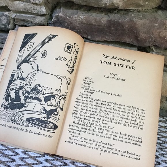 Vintage Tom Sawyer Book Mark Twain Hardcover 1944 - Picture 13 of 15